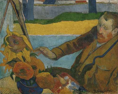Paul Gauguin Vincent van Gogh painting sunflowers